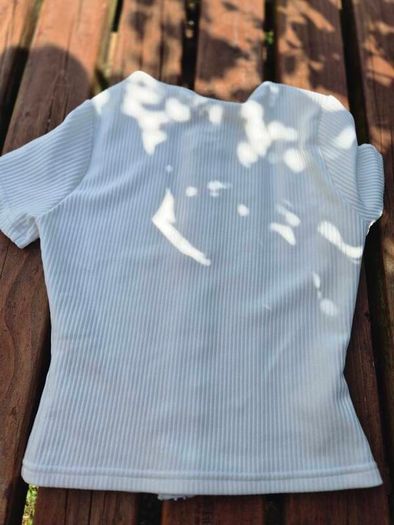 Misguided Zip-Front Ribbed Top, Size 8