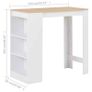 Bar Table with Shelf White Coffee Dining - Free Delivery Nationwide Image 6