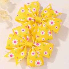 2pcs/pack flowers Printed Hair Clips