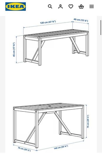 IKEA NAMMARO outdoor dining set