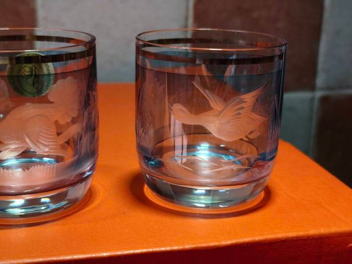 Vintage Radua Bohemian crystal shot glasses