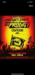 Prodigy + Carl Cox Dublin 20/08/26