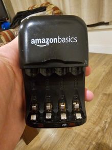 Amazon Basics 4-Bay AA/AAA Battery Charger with USB Port