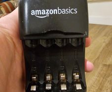 Amazon Basics 4-Bay AA/AAA Battery Charger with USB Port