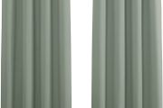 MULTIPLE SIZES/COLOURS AVAILABLE Thermal Blackout Curtains - Room Darkening Eyelet Curtains for living Room Energy Saving Privacy Protection Window Treatment Drapes for Bedroom Kitchen, Sage Green, 2 Panels, 46 x 54 Inch