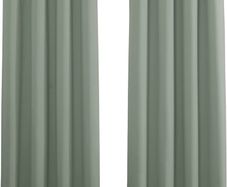 MULTIPLE SIZES/COLOURS AVAILABLE Thermal Blackout Curtains - Room Darkening Eyelet Curtains for living Room Energy Saving Privacy Protection Window Treatment Drapes for Bedroom Kitchen, Sage Green, 2 Panels, 46 x 54 Inch