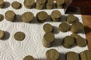 Old brass coins