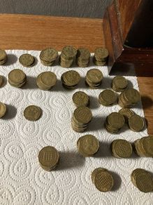 Old brass coins