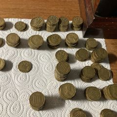 Old brass coins