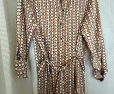 Quiz Long Line Satin Shirt with Tie Belt