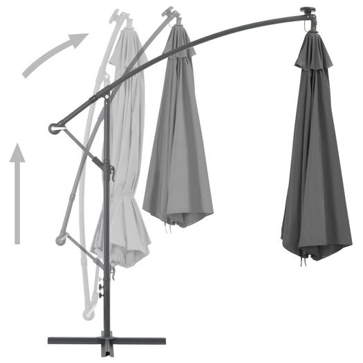 Cantilever Umbrella with Aluminium Pole 350 cm Anthracite
