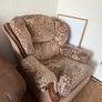Velour wing arm chair Image 2