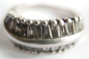 Vintage Cubic Zirconia Sterling Silver 925 Fancy Large Cluster Ring size:O 6,78g
