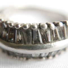 Vintage Cubic Zirconia Sterling Silver 925 Fancy Large Cluster Ring size:O 6,78g