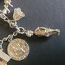 Vintage sterling silver padlock charm bracelet Image 10