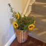 Free Post or Free Large Glass Vase - Wicker Stair Basket with Handle see all photos - as new Image 10