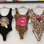 Swimsuit/ bodysuit  - lips pattern Image 8