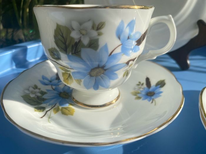 Arklow bone china trio and plates