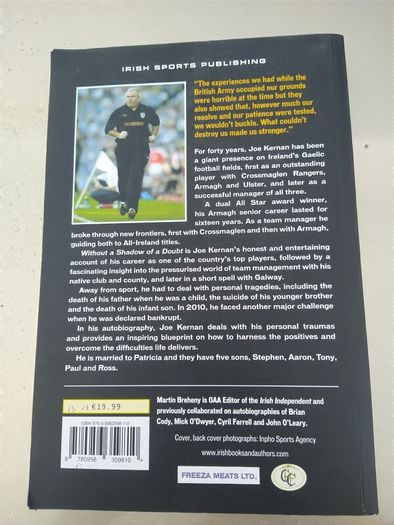 Joe Kernan signed autobiography