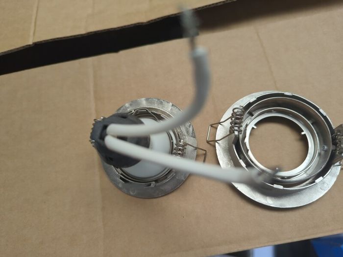 Downlight Fittings GU10 Brushed Steel / Chrome adjustable 50 plus