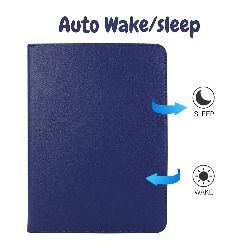 For Apple iPad 2022 10th Gen Tablet Case 360 Rotating PU Leather Cover - Blue
