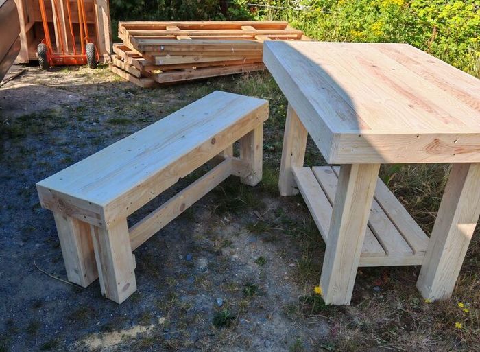 Handmade rustic table