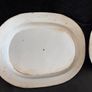 Vintage / Antique x2 Medium Size Blue Willow Oval Serving Platters Image 8