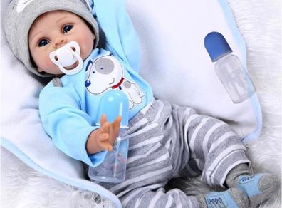 Reborn Dolls-22inch 55cm Realistic Baby Dolls,Soft Vinyl Silicone ,Reborn Dolls Boy,that Look Real Newborn Baby,Cute Baby Boy,Lifelike Baby Doll Weighted (FREE POSTAGE)