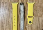 Yellow silicone watch strap set for Apple Watch 7 (45mm)