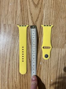 Yellow silicone watch strap set for Apple Watch 7 (45mm)