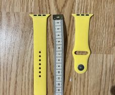 Yellow silicone watch strap set for Apple Watch 7 (45mm)
