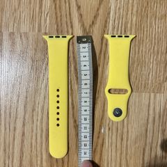 Yellow silicone watch strap set for Apple Watch 7 (45mm)