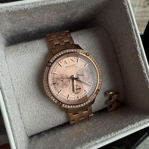 Armani Exchange  Rose Gold Crystal Ladies Watch