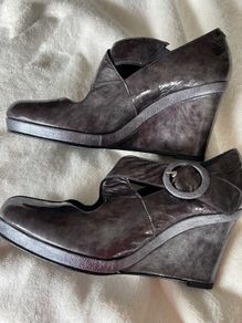 Stephanie Moreno Grey Wedge Shoes - Size 39 - New in Box