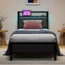 Single Bed Frames with Storage Headboard and Charging Station/LED Lights Image 6