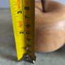 Set of 2 Large  Hand Carved Solid Wood Apple Vintage Wooden Sculpture Image 3
