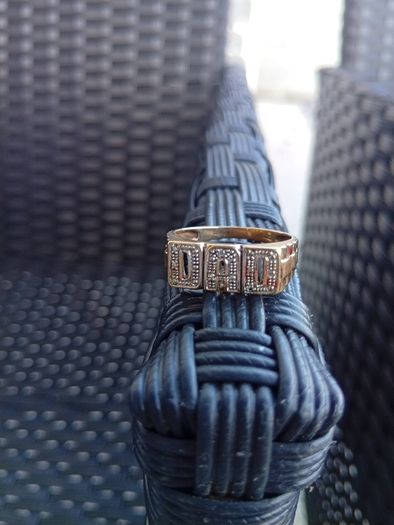 9ct gold dad ring vintage