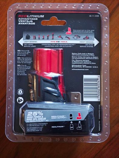 Genuine Milwaukee M12 High Output XC5.0 5.0Ah Battery - Brand New