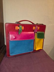 Viaverdi Multicolour Leather Bag - Italian made