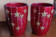 Christmas Glass Candle Holders (tall)