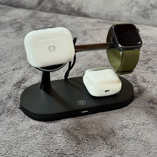 5 in 1 MagSafe Charging Dock Station with LED Night Light for iPhone, Apple Watch, AirPods