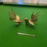 Vintage Silver Plated Brass Cockerel Ornaments Pair Image 5
