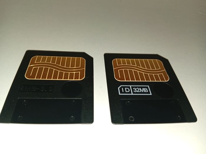 Two Vintage SmartMedia Cards - 32MB & 8MB Memory Cards - Rare olympus and hagiwara