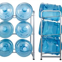 5 Gallon Water rack Jug Holder for 6 Bottles 3-Tier Water Cooler Jug Rack, Detachable Bottle Storage Shelves for Office Home Use