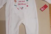 'My Very First Christmas' Onesie and Matching Hat Age 0-3 months