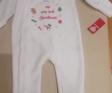 'My Very First Christmas' Onesie and Matching Hat Age 0-3 months