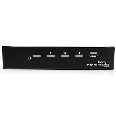 StarTech.com 4 Port DVI Video Splitter with Audio