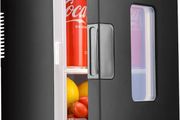 Mini Fridge 15 Liter/21 Cans, Small Drink Fridge Portable for Bedroom or Car (AC/DC), Thermoelectric Refrigerator for Skincare Beauty, Cooler &amp; Warmer with ECO Quiet Mode (FREE POSTAGE)