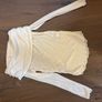 Zara ruched cotton fine knit top off the shoulder size S Image 3