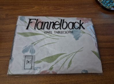 Vintage Flannelback Vinyl Tablecloth